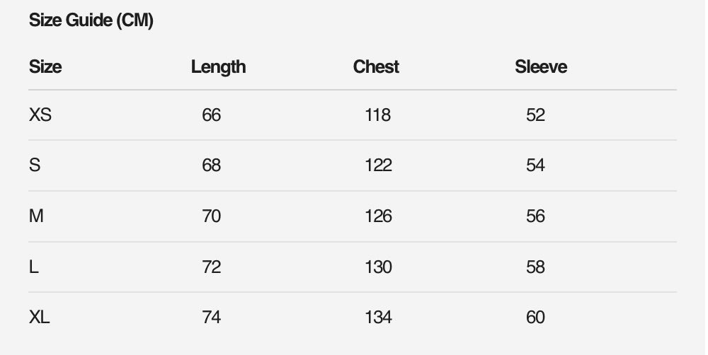 Size Guide